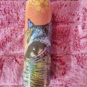 Rescue Kitty Pop Art Colors Insulated 20oz Skinny Tumbler